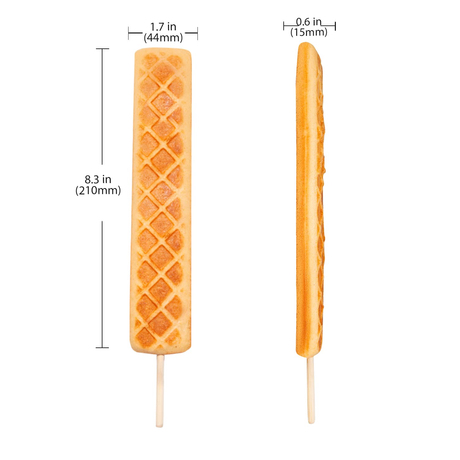 ALDKitchen Waffle Stick Maker - Nonstick Electric Waffle Iron for 5 Flat Sticks | Perfect for Breakfast, Snacks & Parties | Easy to Clean & Portable for Home, Camping & Gifts