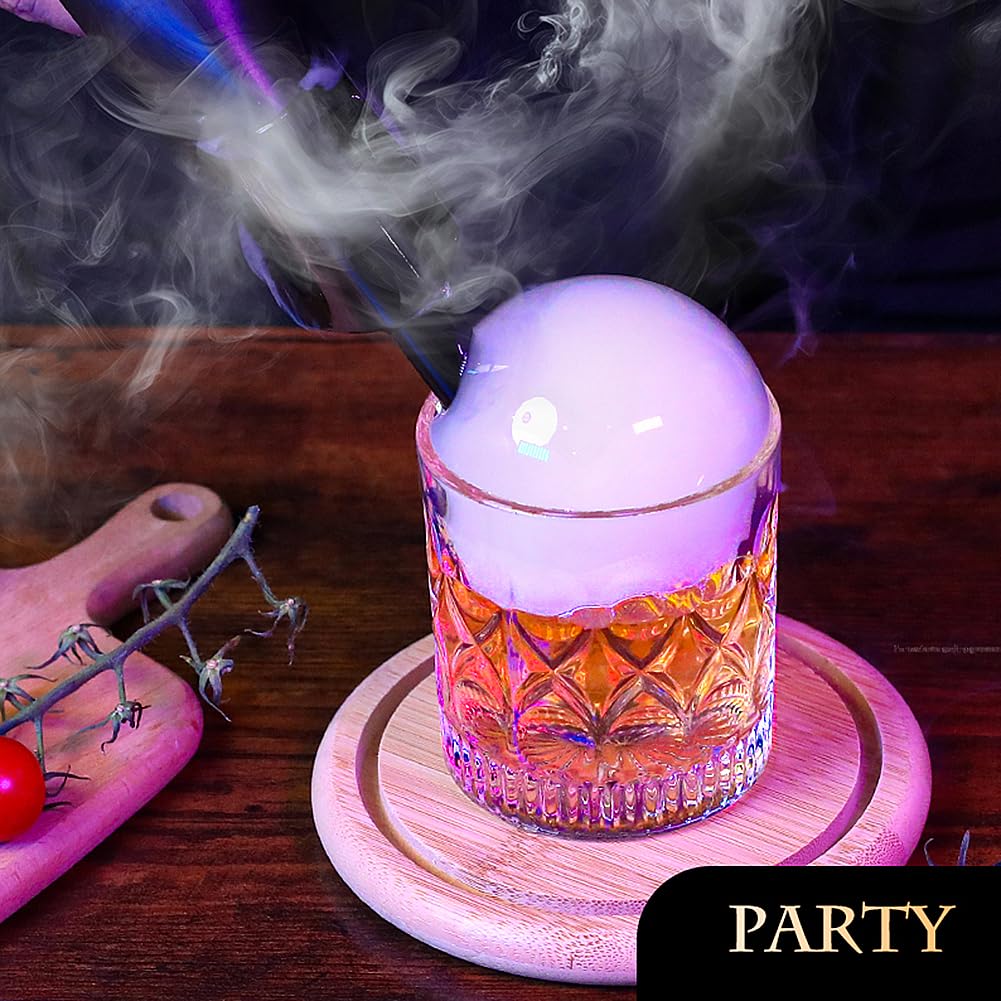 Premium Smoke Gun & Edible Bubble Maker Kit with Aromas - Enhance Cocktails & Food Flavors for Bars, Home Parties & Culinary Presentations
