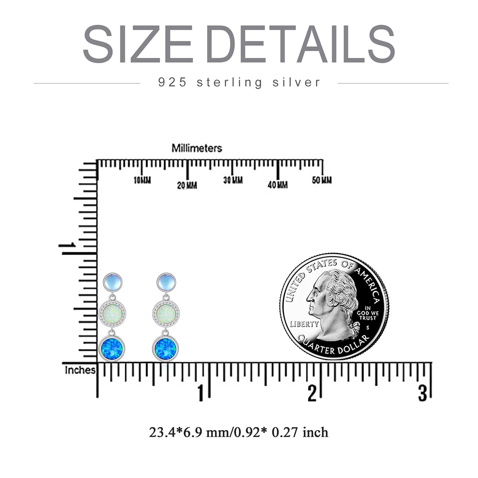 POPKIMI Sterling Silver Stud Earrings for Women - Minimalist Promise Jewelry Set, Perfect Birthday Gift for Her, Anniversary or Valentine's Day Present (Ideal for Everyday Wear, Date Nights & Special Occasions)