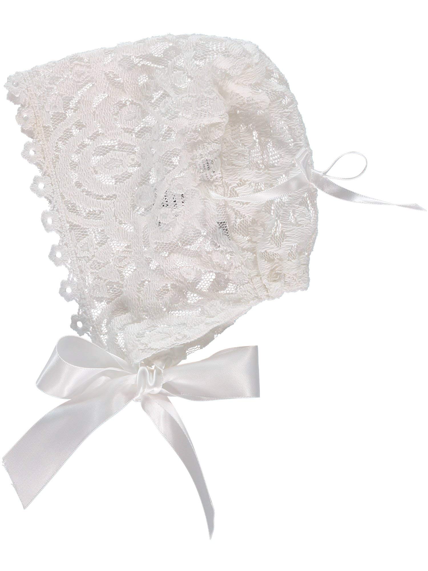 Elegant Baby Girl Lace Christening Gown with Matching Bonnet - Perfect for Baptism, Christening & Special Occasions