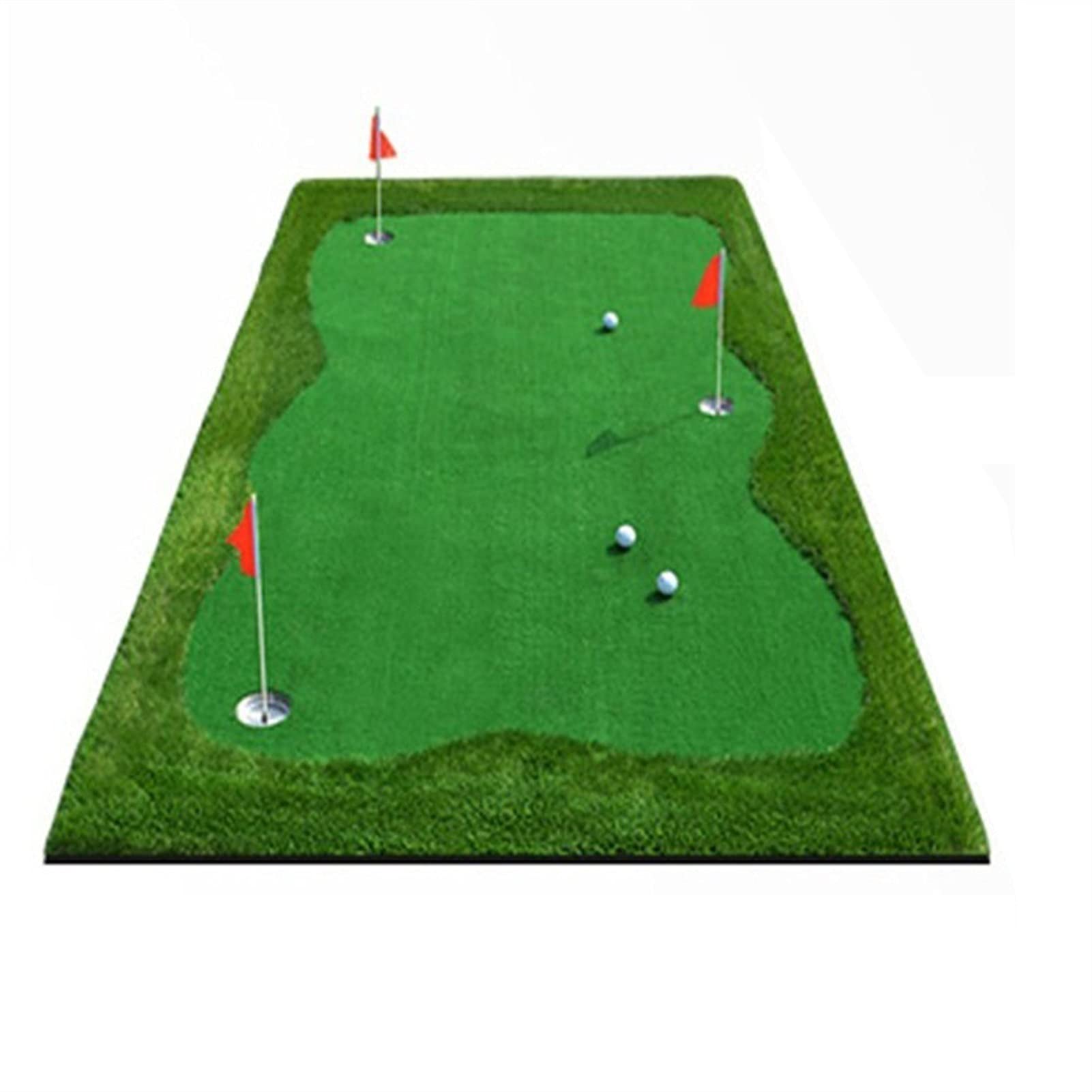 Premium 2-in-1 Golf Practice Mat with Heavy Rubber Base - Foldable Turf for Indoor/Outdoor Putting, Chipping & Driving Training - Perfect for Backyard, Garage & Home Golf Practice (Size B)