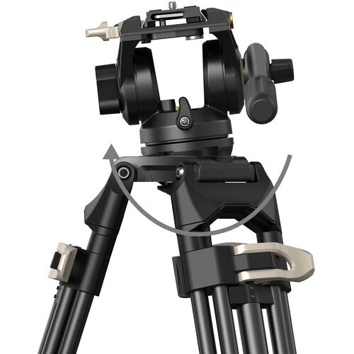 SmallRig AD 01 V2 Professional Heavy Duty Tripod with Fluid Head for DSLR Cameras - Perfect for Video Shooting, Live Streaming & Photography