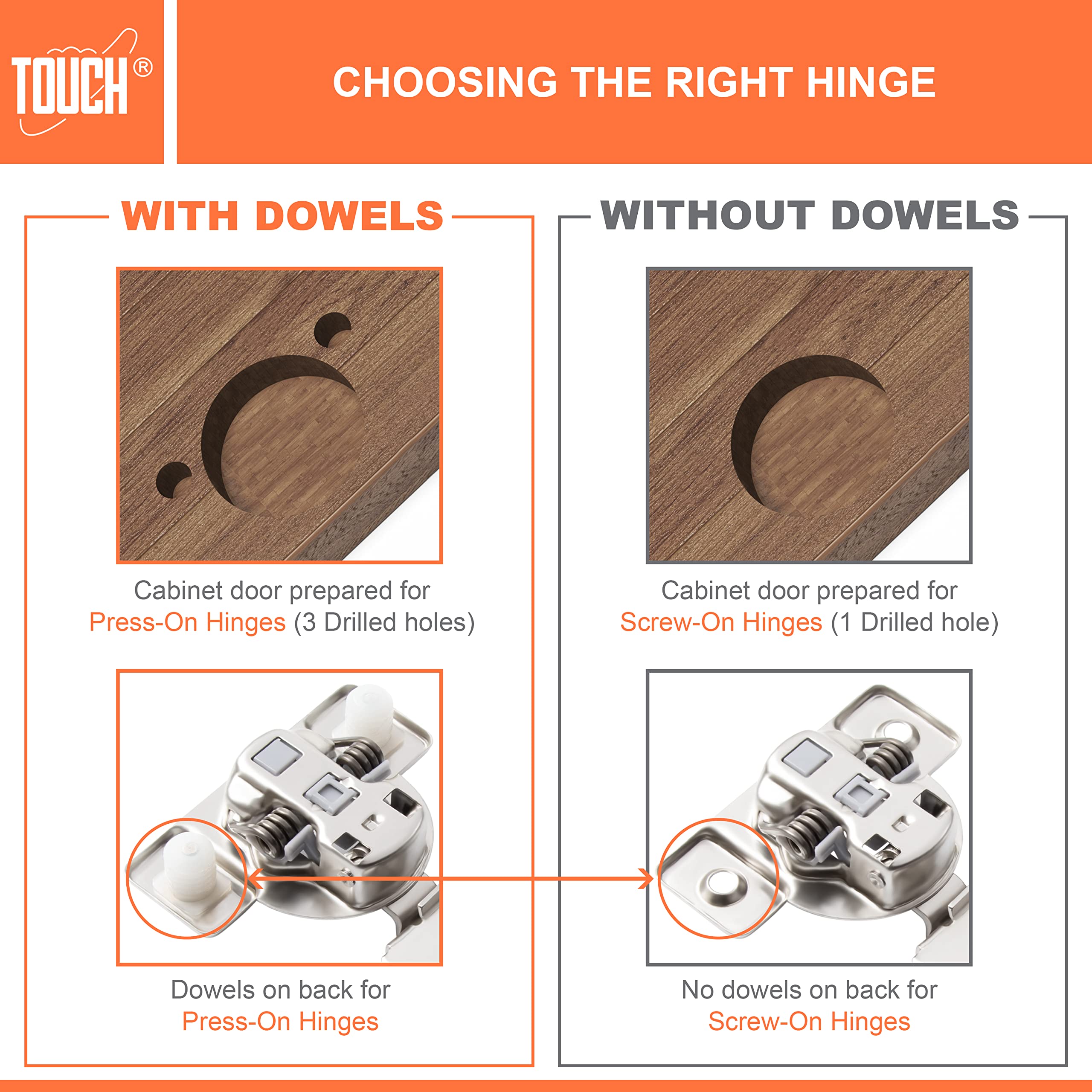 20 Pairs Soft Close Cabinet Hinges - 3/4