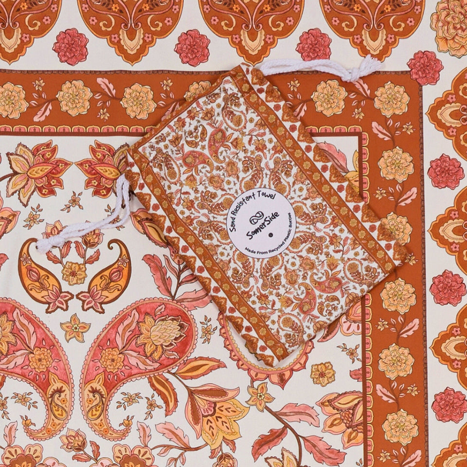 Marigold Sand-Free Beach Towel - Quick Dry, Super Absorbent, Lightweight - Perfect for Beach, Pool, Picnic & Travel