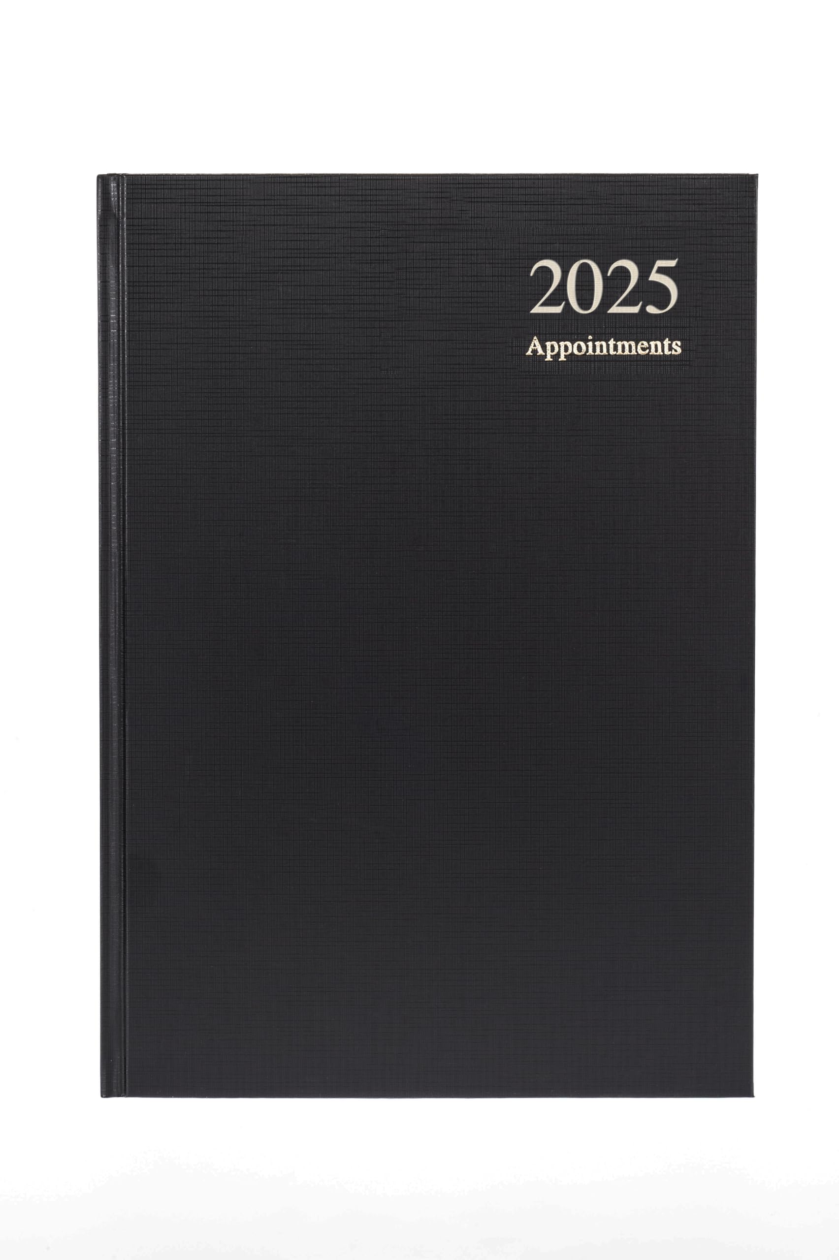 Collins Essential 2025 Business Diary - A5 Day Planner with Leather Hardback Cover, Appointment Scheduling Notebook, Professional Organizer for Office Work & Meetings - Black (ESSA51A.99-25) - Perfect for Executives, Entrepreneurs & Productivity Enthusiasts