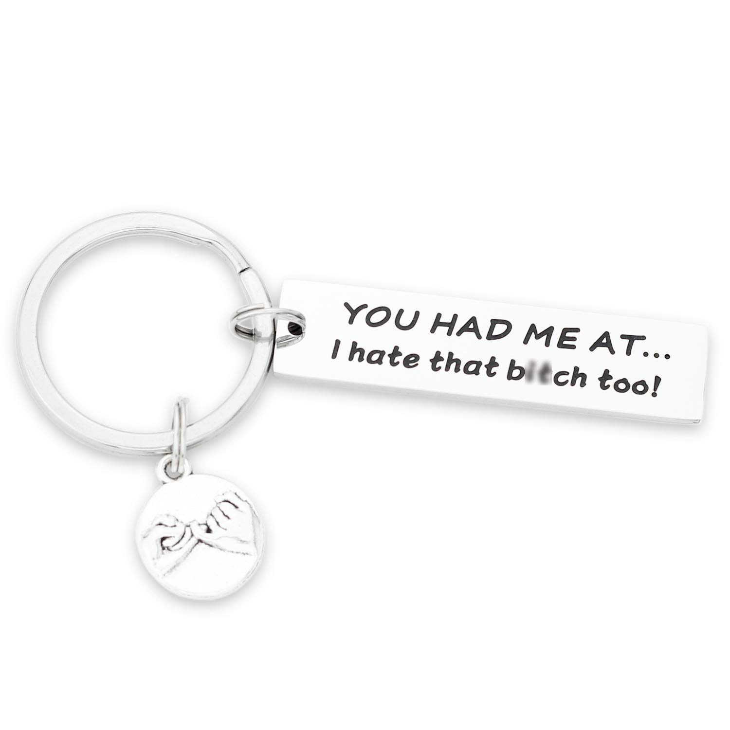Funny BFF Keychains for Women - Best Friend Jewelry Gifts for Besties, Female Friendship Keychains, Perfect for Birthdays, Anniversaries, and Everyday Carry