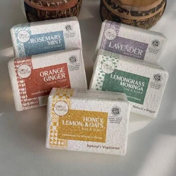 Fair Trade All-Natural Moisturizing Shea Butter Soap for Dry Skin - Hydrating & Nourishing Body Wash for Sensitive Skin, Daily Use & Spa Treatments