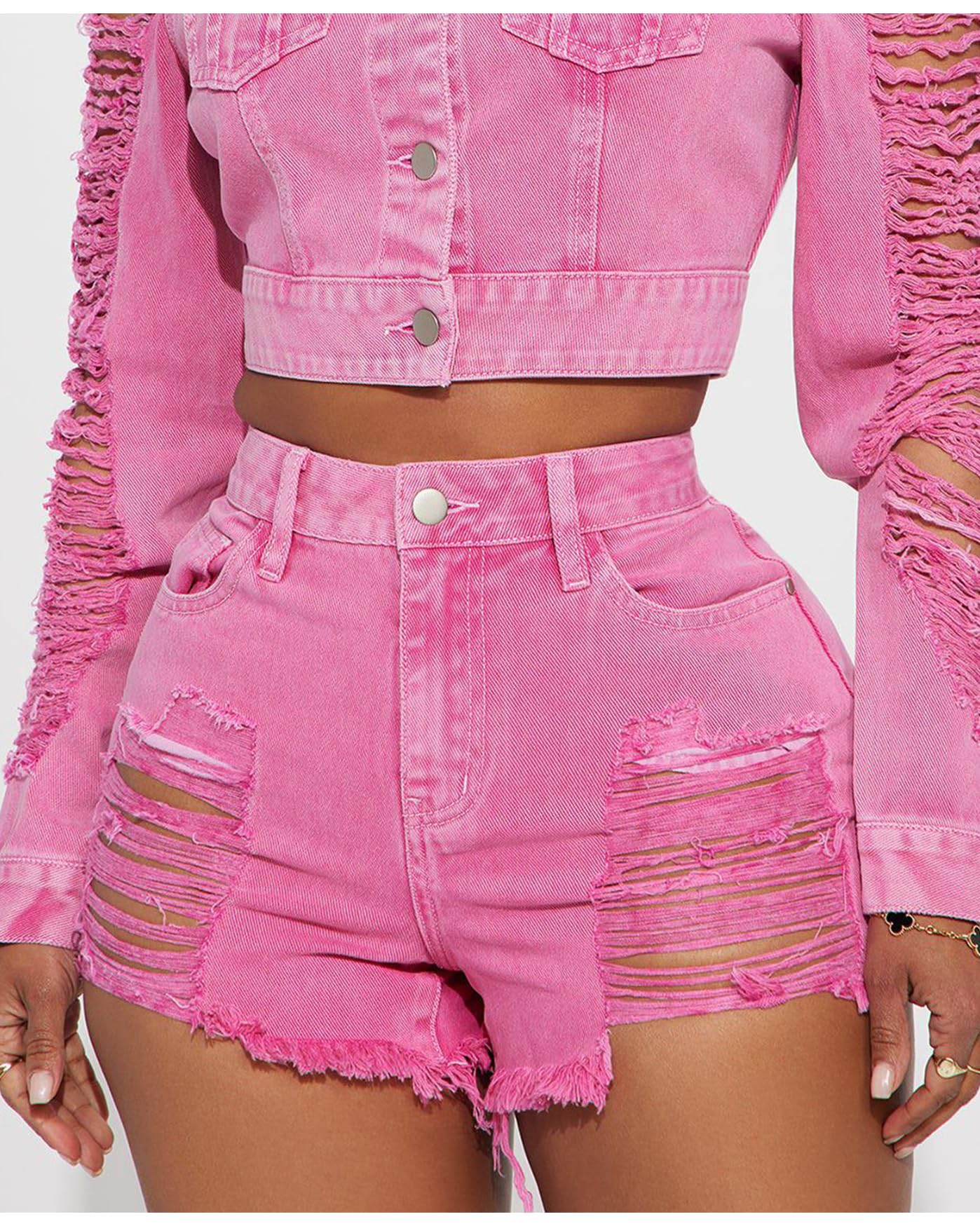 SCOFEEL Women's High Waist Ripped Denim Shorts - Sexy Distressed Jean Shorts with Pockets for Casual Summer Outfits | Perfect for Beach, Music Festivals, and Street Style