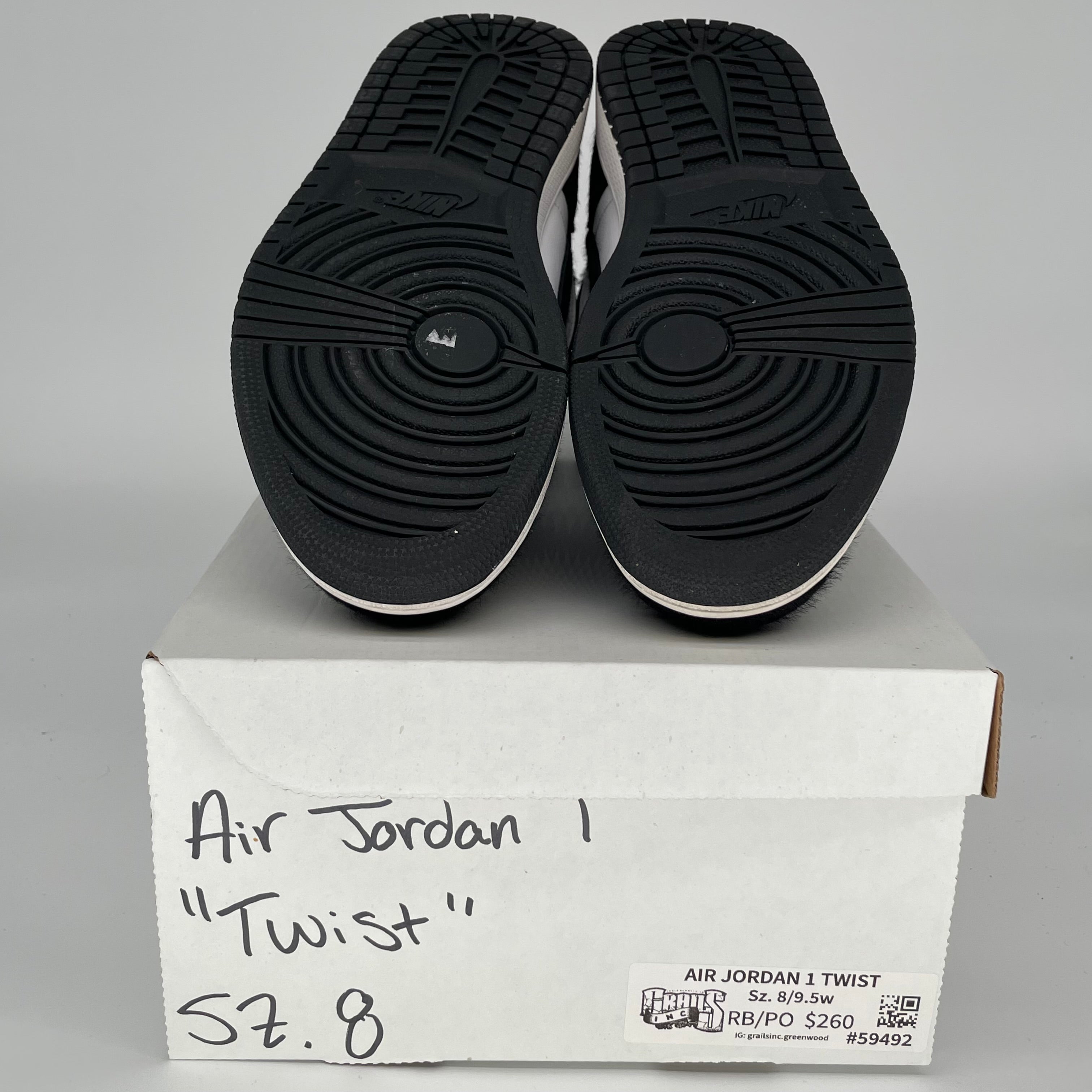 AIR JORDAN 1 TWIST Sneakers - Women's Size 8/9.5W (CD0461-007) - Perfect for Casual Wear, Street Fashion & Basketball Enthusiasts