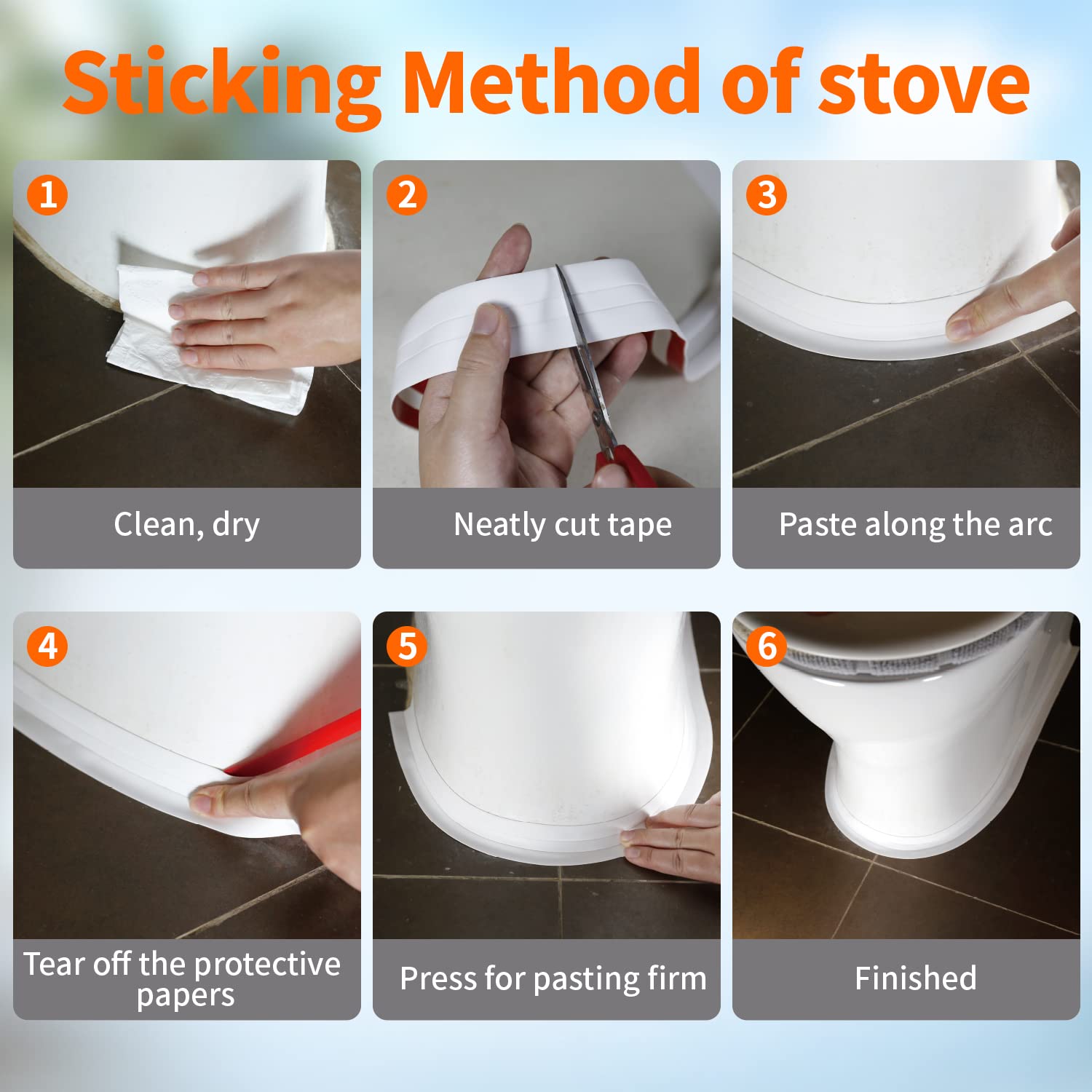 Self-Adhesive Caulk Tape for Bathroom & Kitchen - Waterproof Seal Strip for Toilet Base, Tub Surround & Countertop - Easy Installation for Leak Protection & Mold Prevention - Perfect for Home Renovation & DIY Projects
