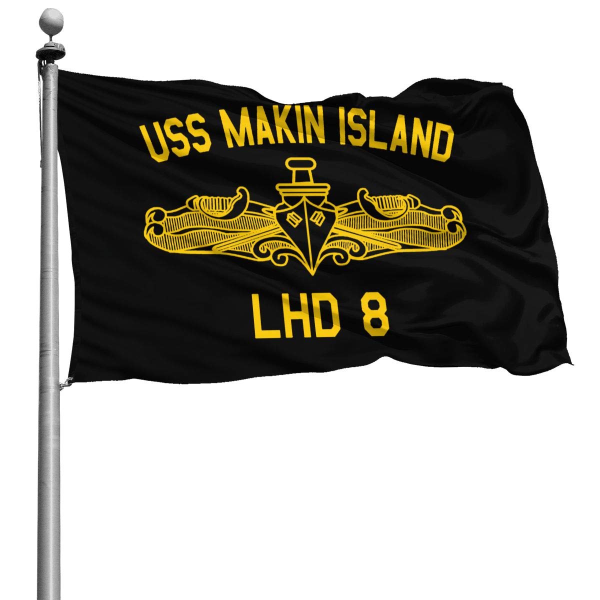 CHUANtaotou US Navy USS Makin Island LHD-8 Garden Flag - 4x6 Ft Outdoor American Military Banner for Yard, House & Patriotic Decor | Perfect for Veterans Day, Memorial Day & Navy Pride Displays