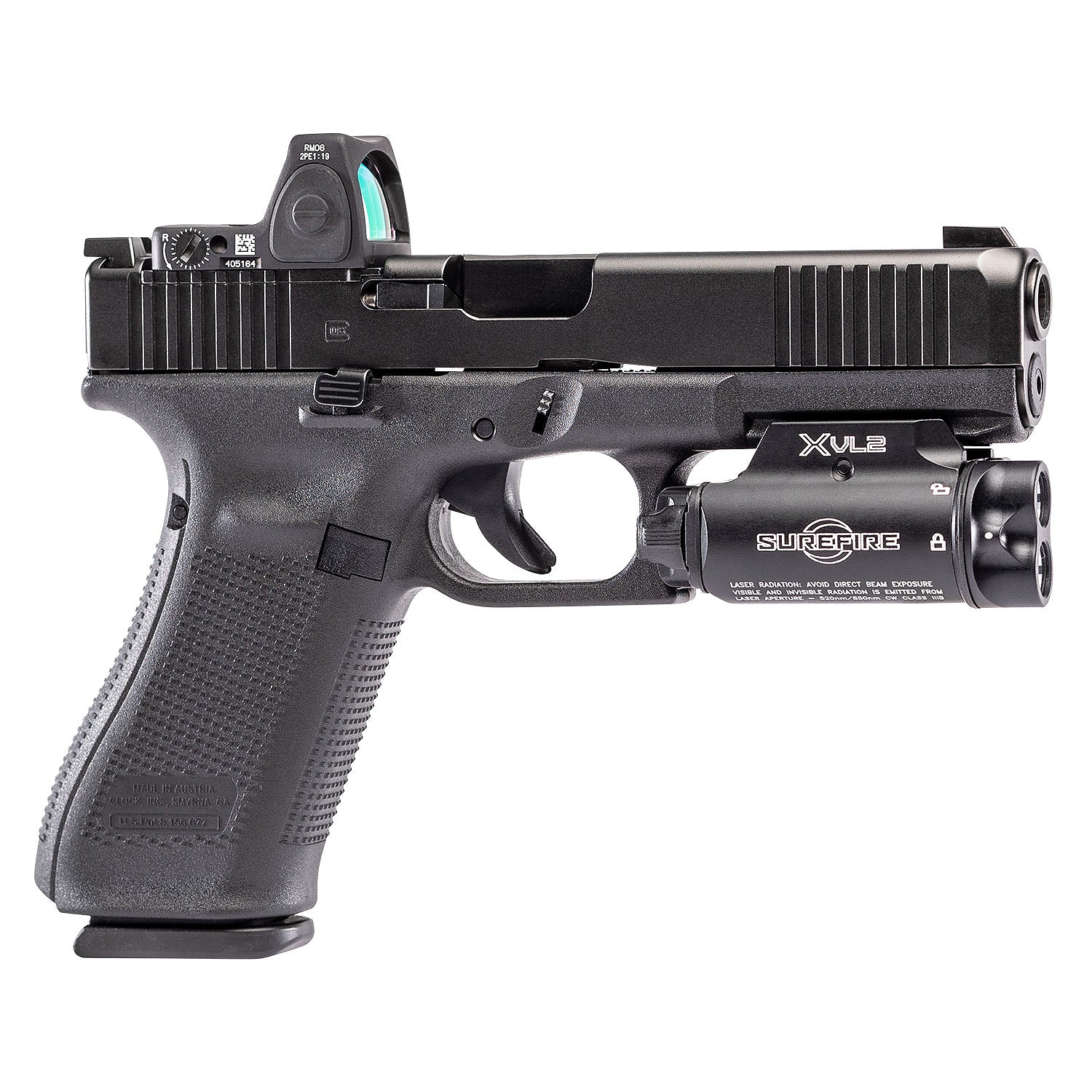 SureFire XVL2 Tactical Weapon Light with Laser Module System - Compact & Powerful for Firearms, Hunting, and Home Defense