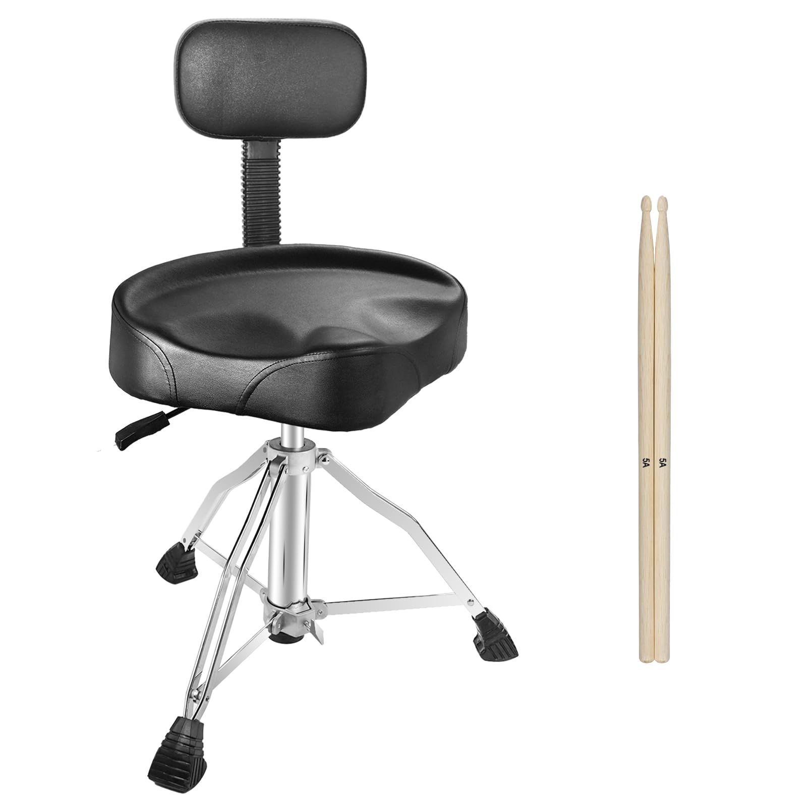 **Adjustable Hydraulic Drum Throne with Memory Foam & Removable Backrest – Portable Motorcycle-Style Drum Stool for Adults – Black PU Drum Seat – Perfect for Drummers, Studio Sessions & Live Performances**