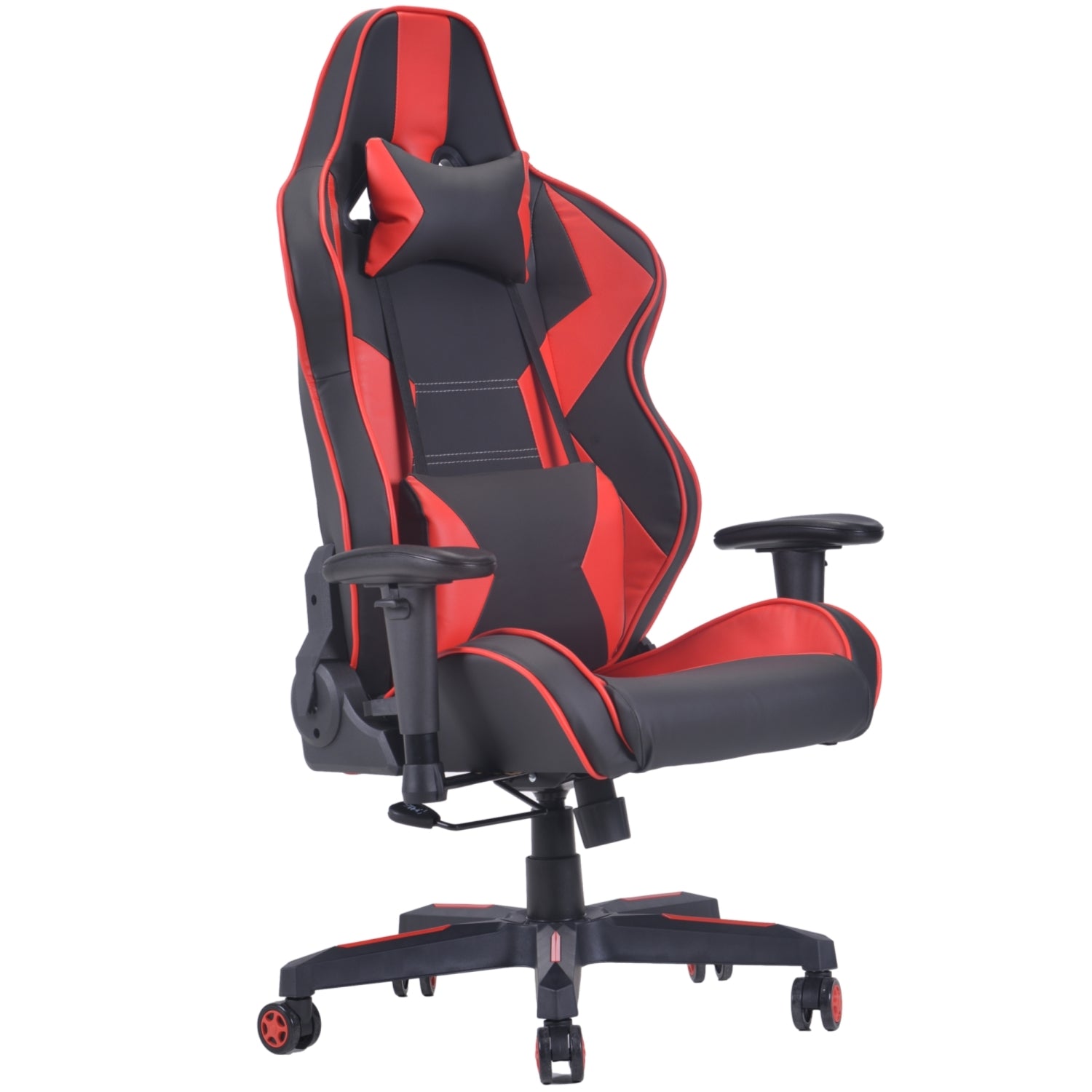 PRO X Series 77608E Ergonomic Gaming Chair - Black & Red - High Back Racing Style with Lumbar Support for PC, Console & Office Use