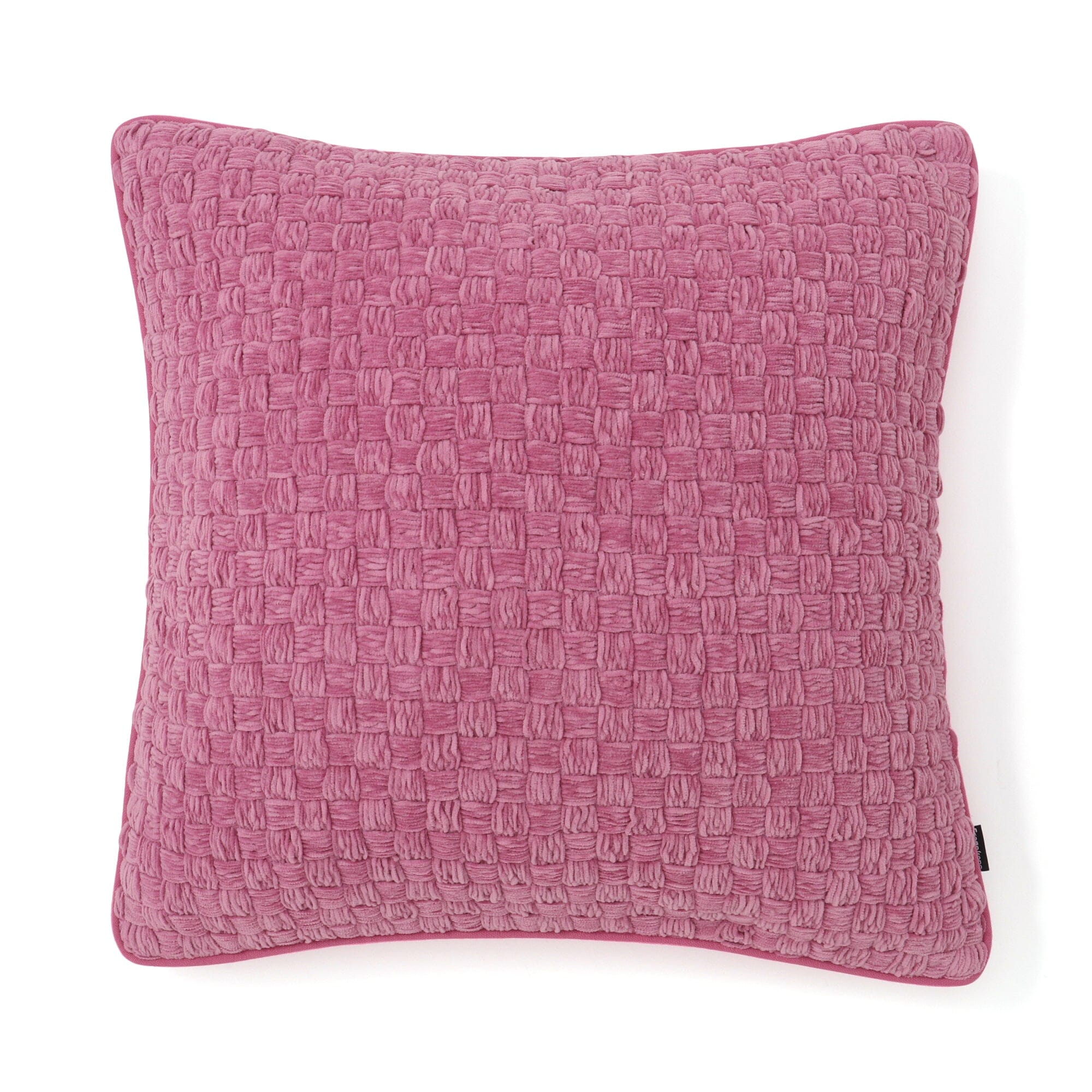 Soft Chenille Weave Cushion Cover 18x18 Inches Pink - Cozy Home Decor for Sofa, Bed, Living Room & Nursery