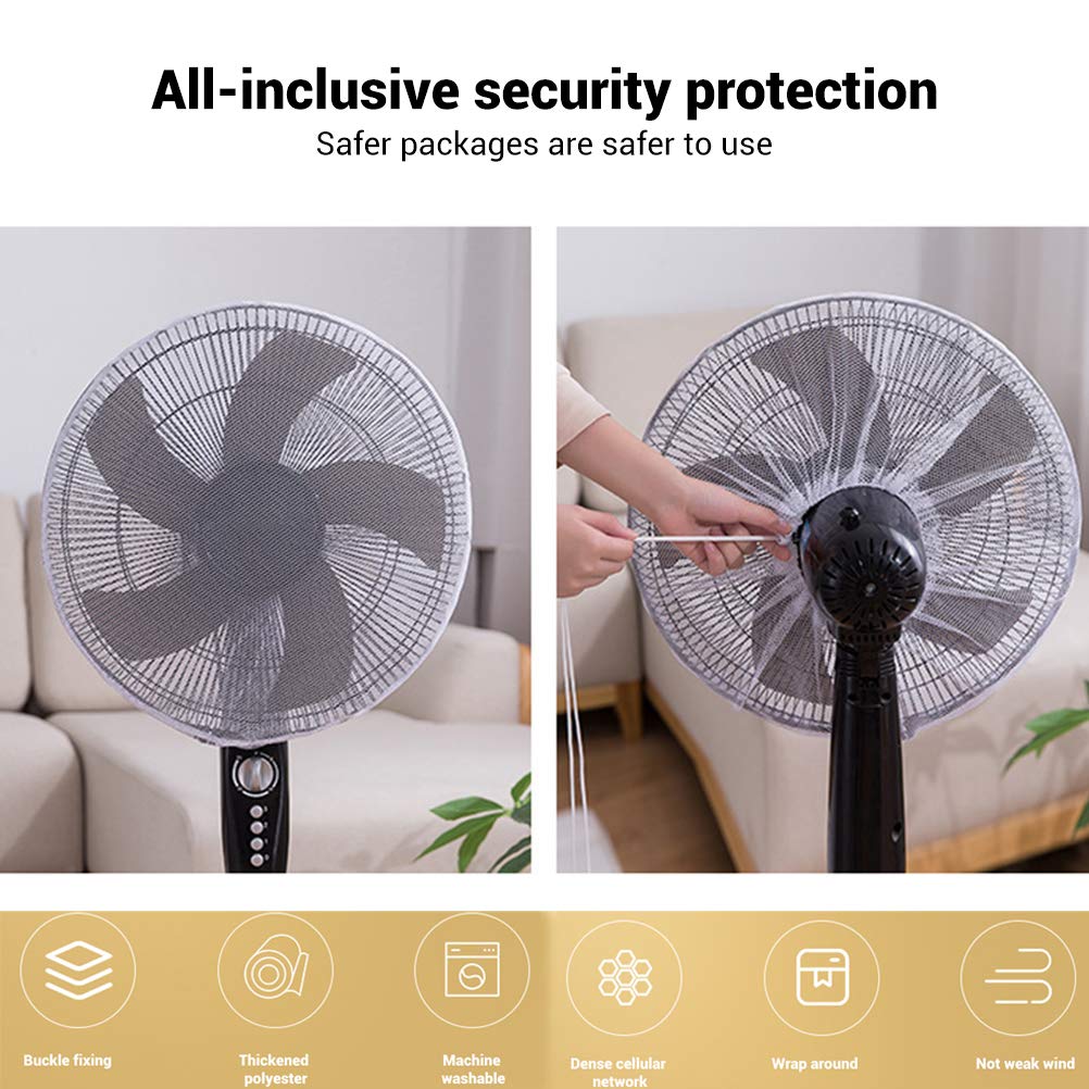 TOPINCN Baby Safety Fan Cover - Finger Protector Mesh Net for Electric Fans, Home & Office Dust Cover - Black - Perfect for Childproofing & Keeping Fans Clean