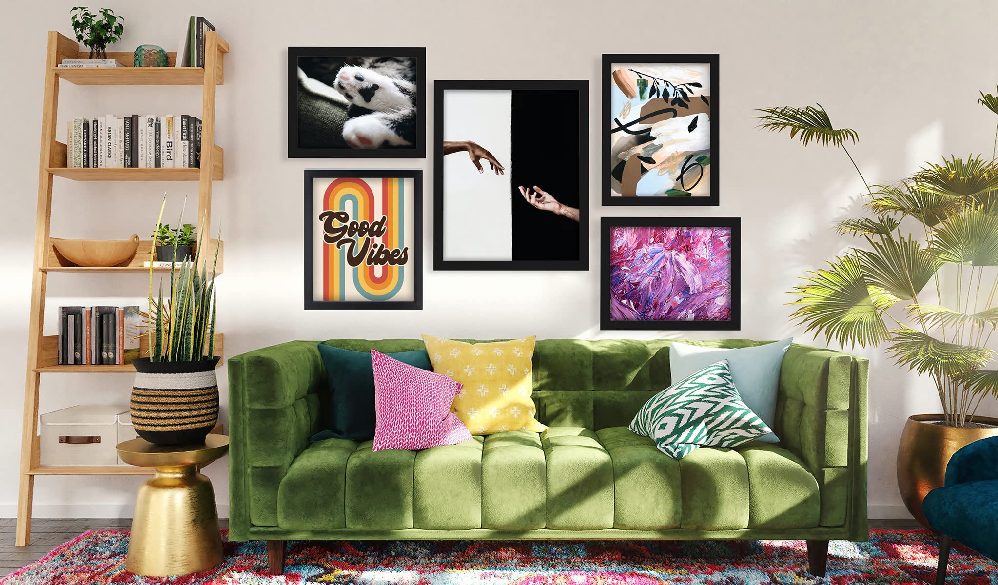 Gotham Black Extra-Deep Gallery Frames 6x12 Inches - Set of 6 Premium Picture Frames for Wall Art, Photos & Canvas Displays - Perfect for Home Decor, Office & Gallery Exhibitions