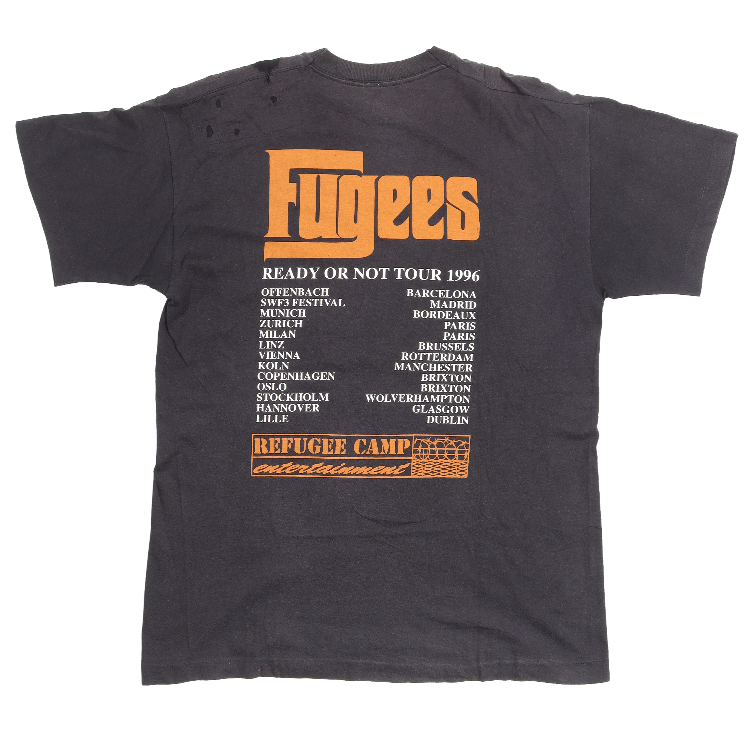 1996 Fugees 'Ready or Not' Tour Vintage T-Shirt - 90s Hip Hop Music Concert Tee for Fans, Streetwear & Retro Fashion