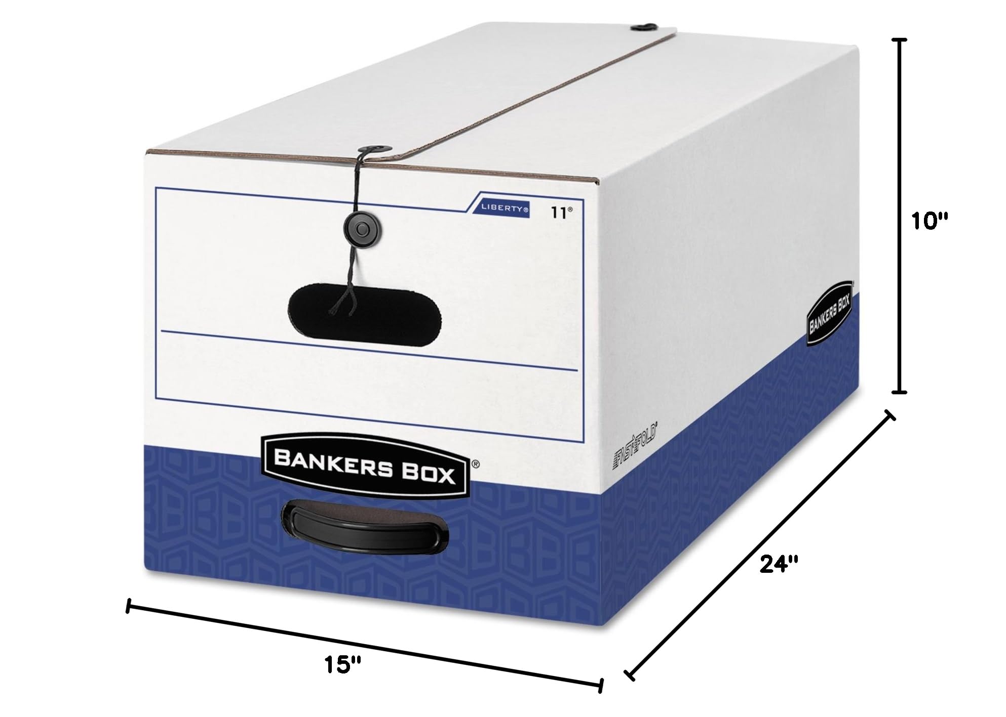 Bankers Box Liberty Max Strength Storage Box - Heavy Duty File Storage for Office & Home Use | Organize Documents, Files & Supplies
