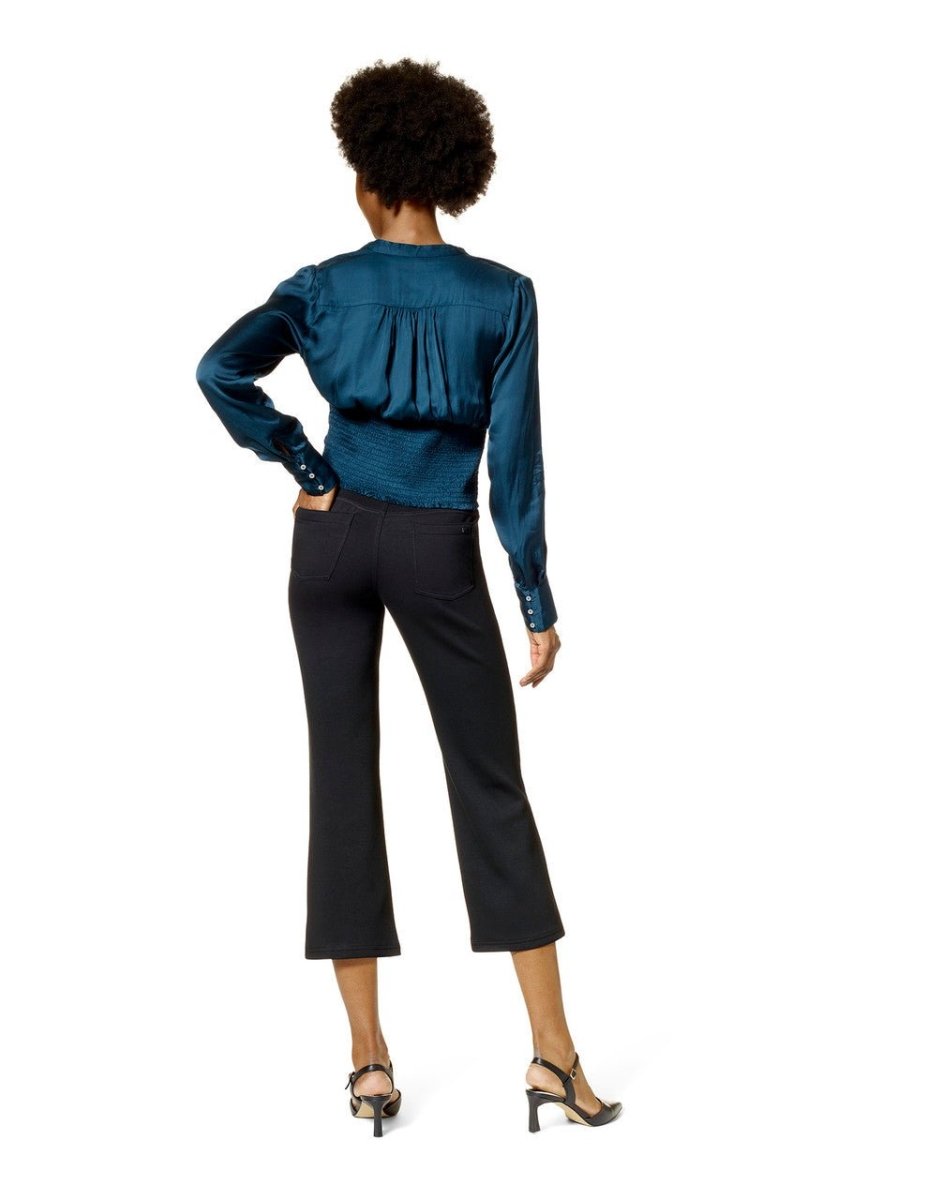 HUE PontEase Cropped Flare Leggings for Women - High Waisted Yoga Pants with Stretchy Comfort - Perfect for Workouts, Running, Lounge & Everyday Wear