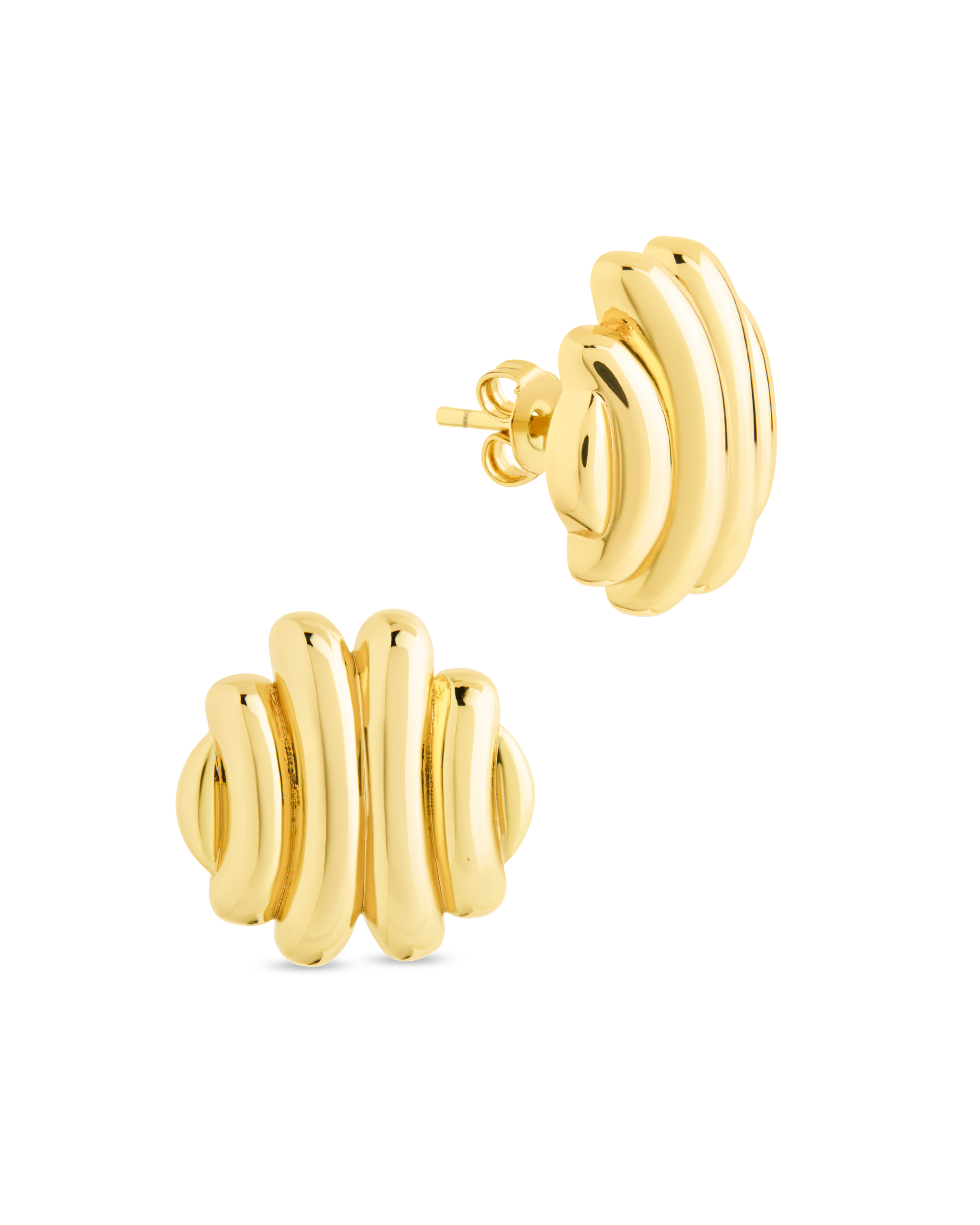 Rudy Textured Studs Earrings for Women - Trendy Punk Gothic Jewelry for Parties, Concerts & Everyday Wear