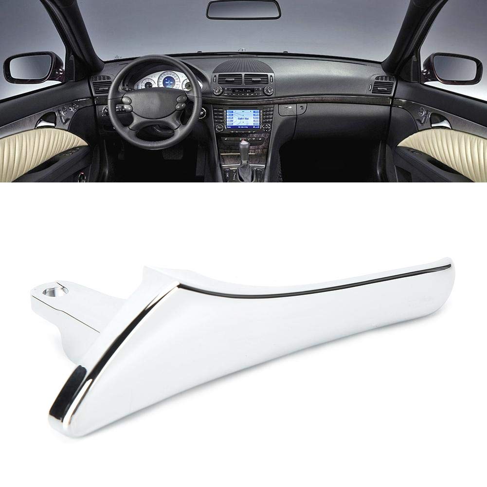 Chrome Car Interior Inner Door Handle Compatible with W211 E-Class E320 E500 E63 (Left 2117660124) - Premium Replacement for Enhanced Comfort & Style