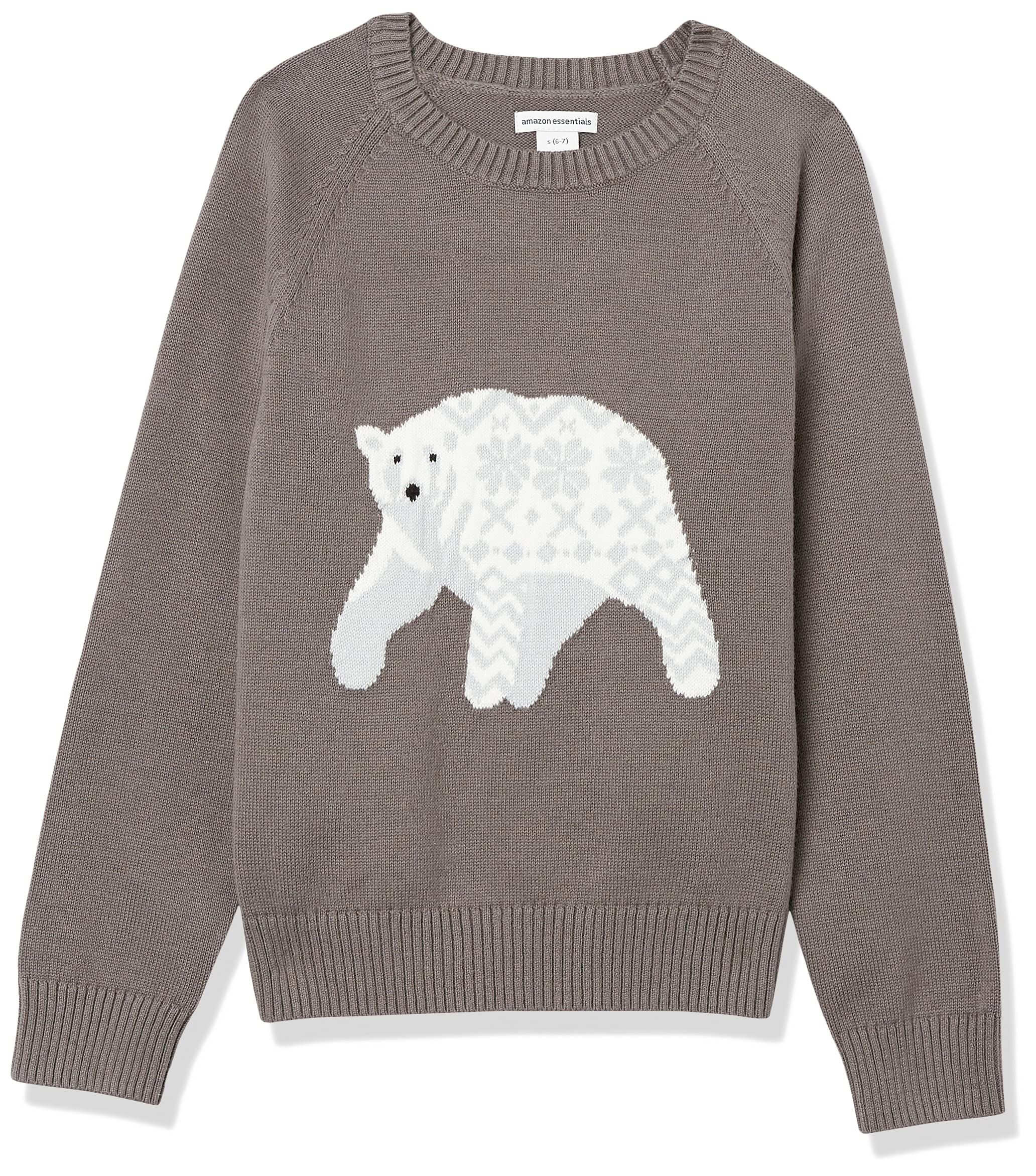 Amazon Essentials Boys and Toddlers' Pullover Crewneck Sweater - Soft Cotton Knit Sweater for Kids, Warm & Comfortable Winter Wear, Perfect for School, Playdates, and Family Outings