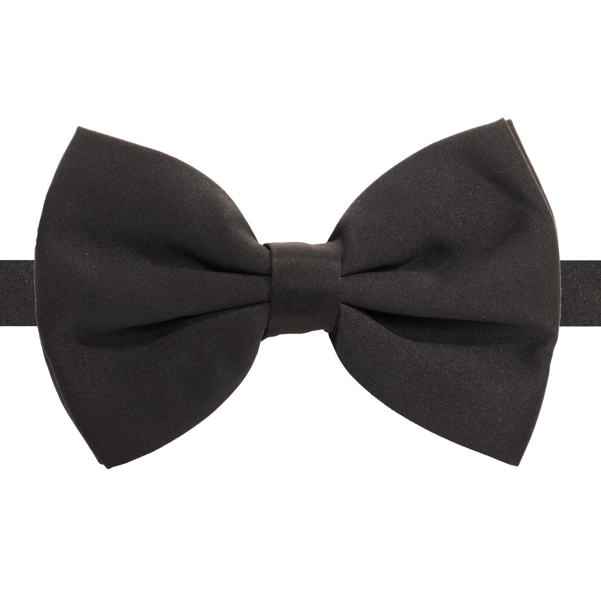 Elegant Axis Black Adjustable Satin Bow Tie for Men - Perfect for Weddings, Prom & Formal Events | Premium Necktie Alternative