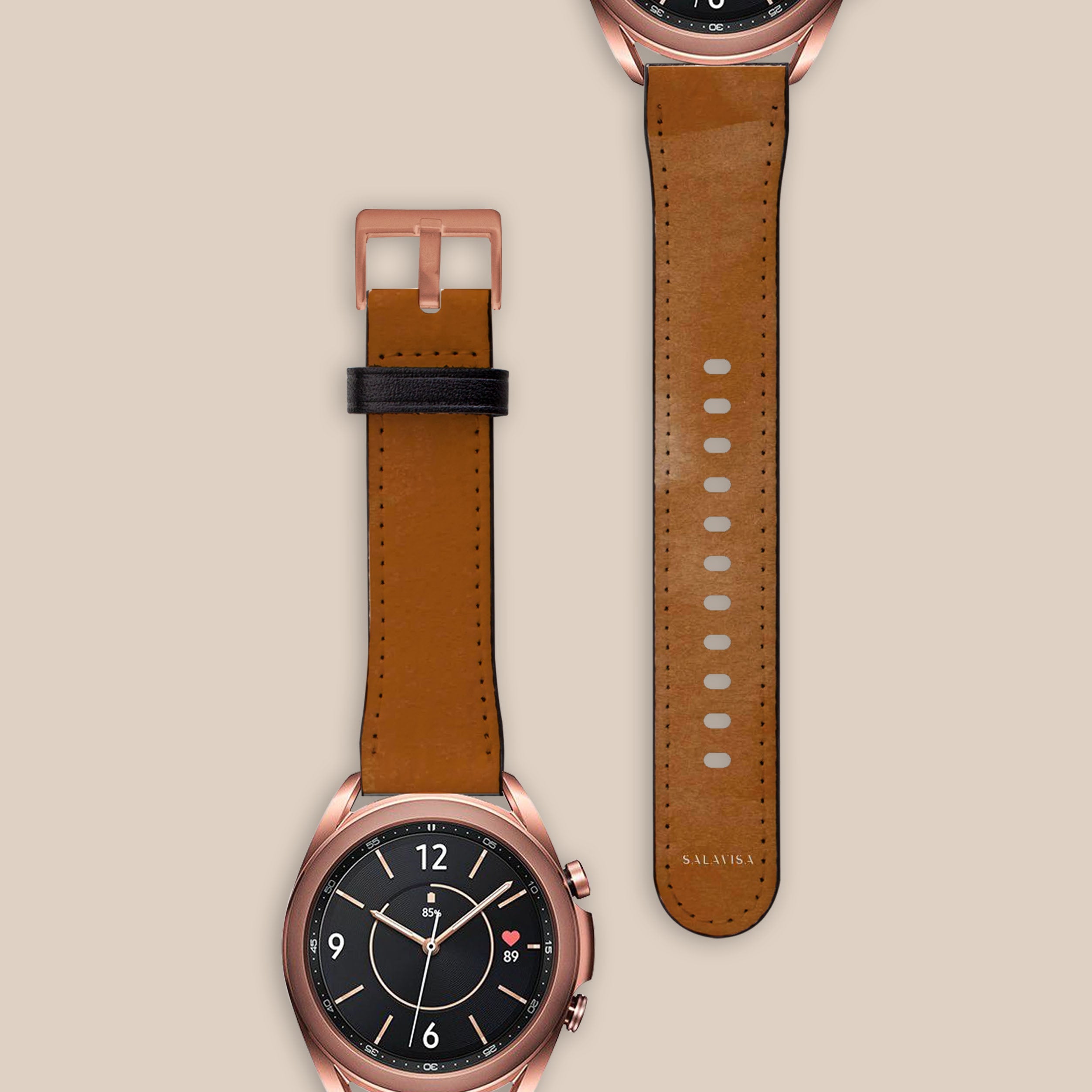 Stylish Burnt Orange Galaxy Watch Band - Premium Soft Silicone Strap for Samsung Galaxy Watch 4/5/6 - Trendy Aesthetic Accessory for Workouts, Running & Everyday Wear