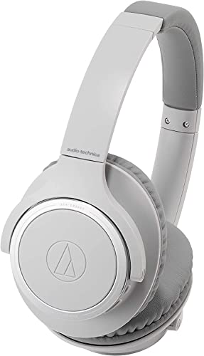 Audio Technica ATH-SR30BT Wireless Bluetooth Headphones - 40mm Drivers, 70-Hour Battery Life (Renewed Like New, Natural Gray) - Perfect for Commuting, Gaming & Music Listening