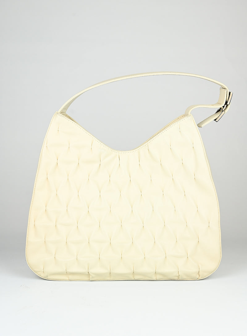 Versace Embossed Leather White Handbag for Women - Luxury Designer Purse for Parties, Work & Everyday Use