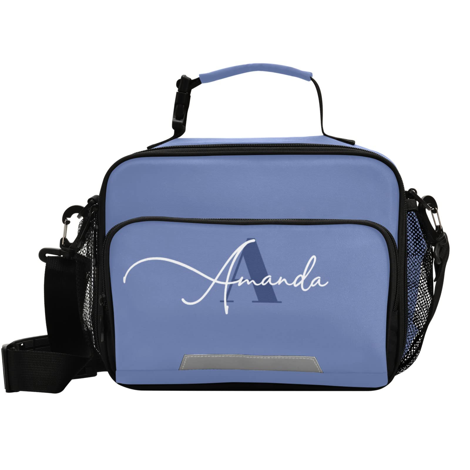 Custom Insulated Lunch Bag for Women & Students - Lightweight, Adjustable Shoulder Strap, Blue Lunch Box for Work, School, Picnic & Outdoor Activities | Perfect for Office, College, Hiking & Travel