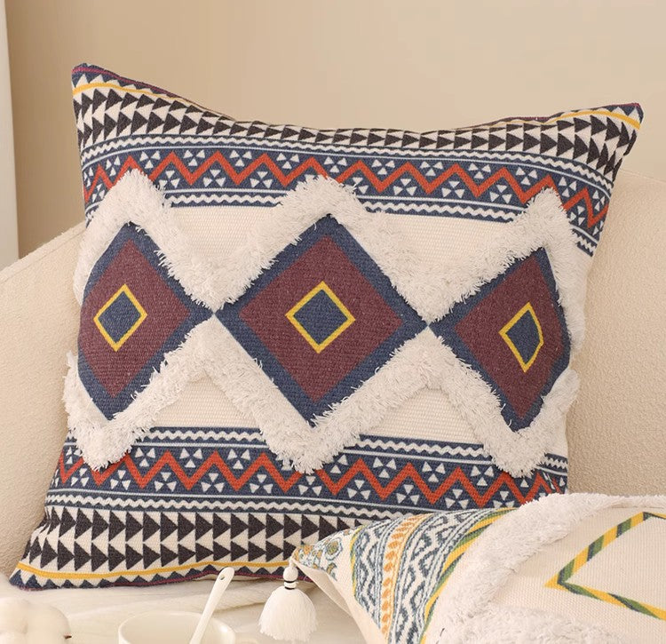 Modern Geometric Pillow Covers - 18x18 Inch Square Decorative Throw Pillows for Couch & Sofa - Boho Chic Living Room Accent Pillows - Perfect for Home Decor, Lounge, and Bedroom Styling
