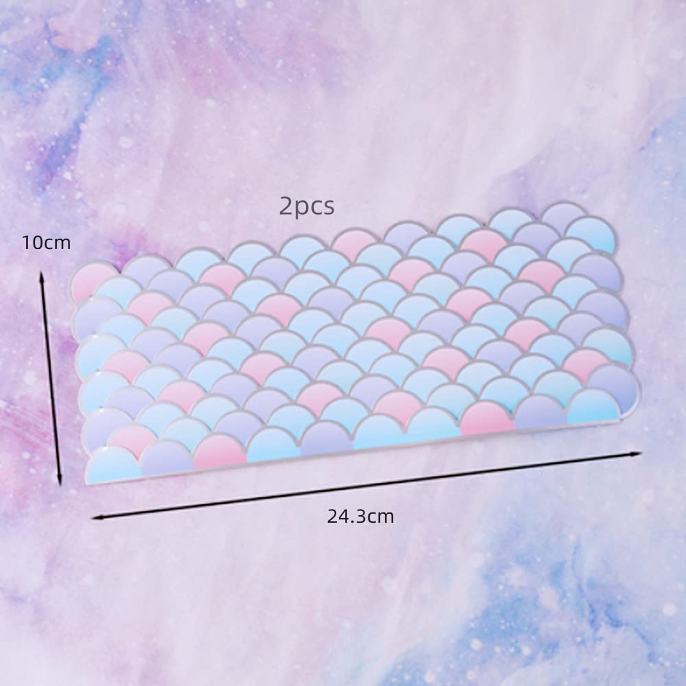 8 PCS Glitter Mermaid Cake Toppers - Under the Sea Party Supplies, Ocean Animal & Mermaid Scale Cake Decorations for Birthday, Baby Shower & Themed Parties