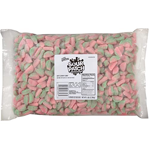 Sour Patch Kids Watermelon Soft & Chewy Candy - 80 oz Bulk Bag - Sweet & Tangy Gummy Treats for Parties, Movie Nights & Snacking