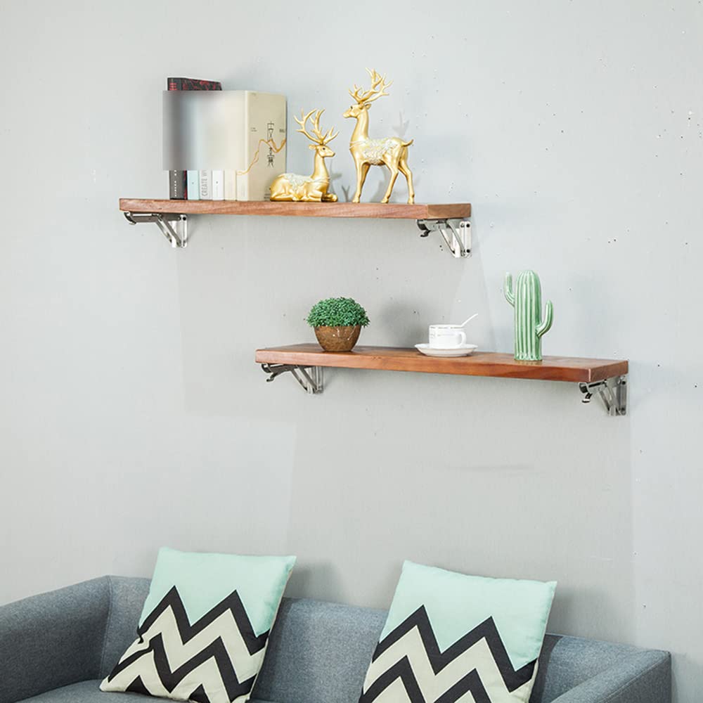 LKP Heavy Duty Folding Wall Mount Table - 47.2x7.8 Inch Solid Wood Bar Shelf for Kitchen, Living Room, Office & Garage | Space-Saving Home Bar, Breakfast Nook & Workspace Solution