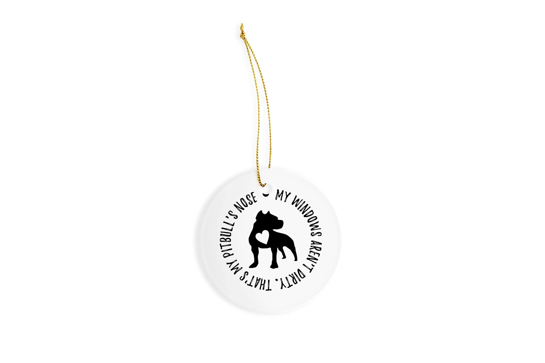 My Pit Bull Nose Art 2 Ceramic Ornament - 3