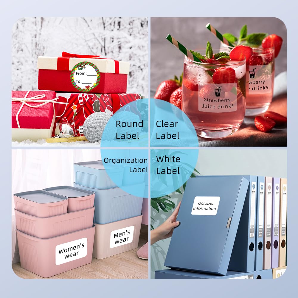 PUQU Q1 Portable Bluetooth Label Maker - Wireless Thermal Sticker Printer for Clothing, Jewelry, Retail, Barcodes, Mailing & Organization | Compatible with Android & iOS | White | Perfect for Home, Office & Small Business Labeling Needs