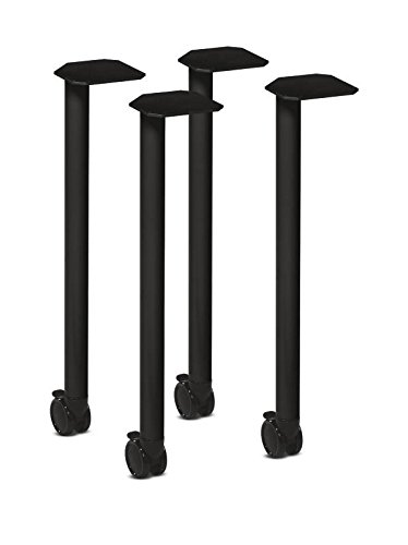HON Huddle Post Leg Mounts (4 Pack) - Heavy Duty Black Steel Mounting Brackets for Trade Show Displays, Booths, and Signage - Perfect for Exhibitions, Events, and Retail Stores