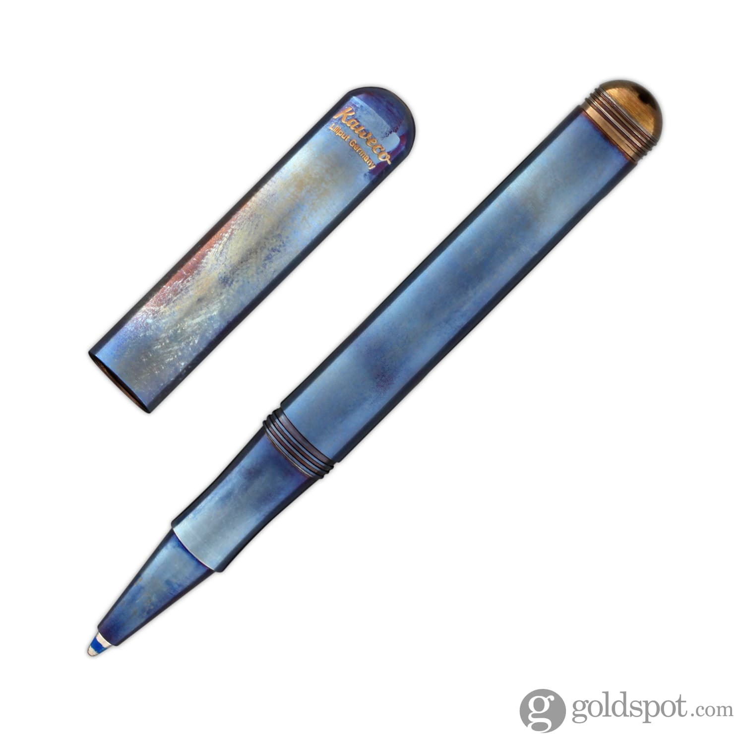 Kaweco Liliput Fireblue Capped Ballpoint Pen - Premium Pocket-Sized Writing Tool for Everyday Carry, Journaling & Gifts