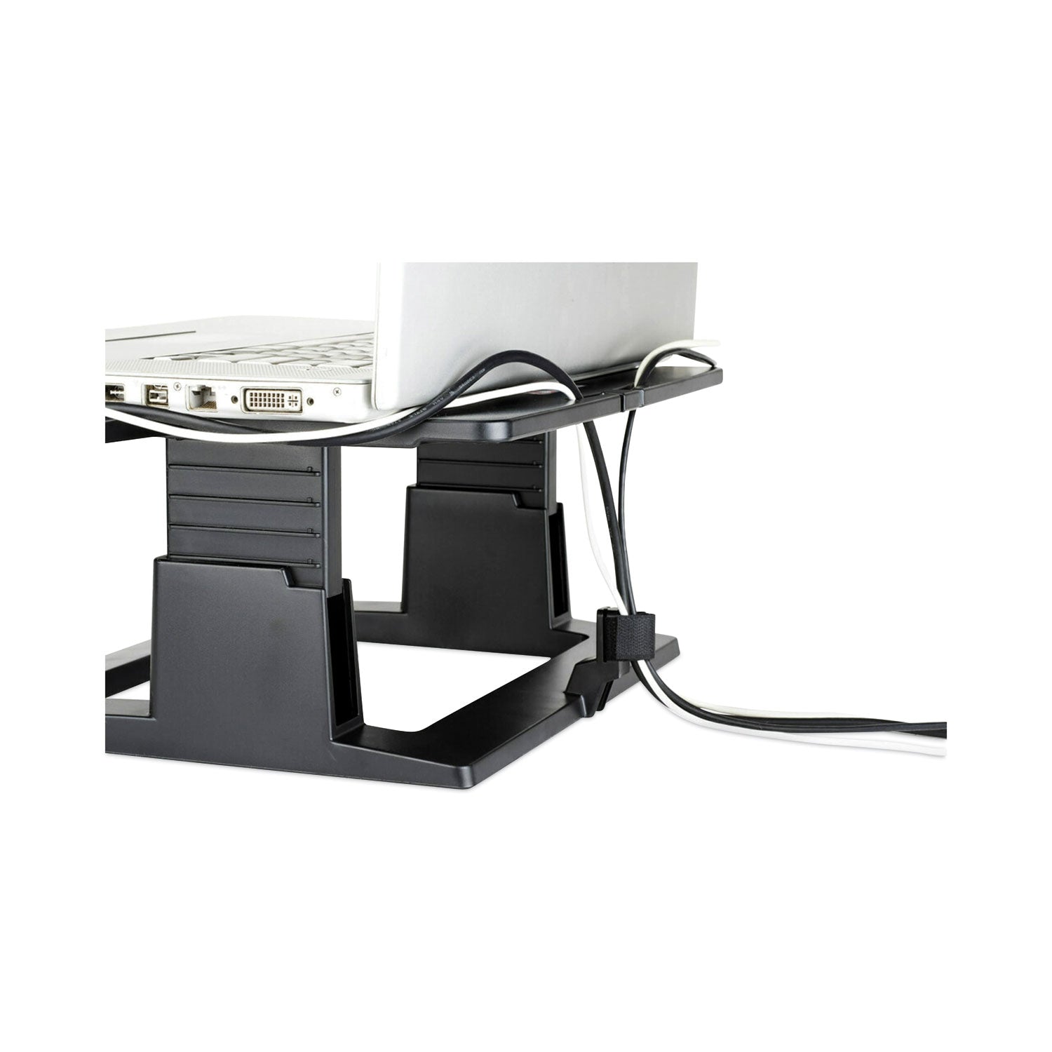 3M™ Adjustable Laptop Stand for Desk - 13 x 13 Inches, Height 4 to 6 Inches - Ergonomic Computer Riser Holder Supports Up to 20 lbs - Perfect for Home Office, Gaming Setup & Workspace Ergonomics (Black)