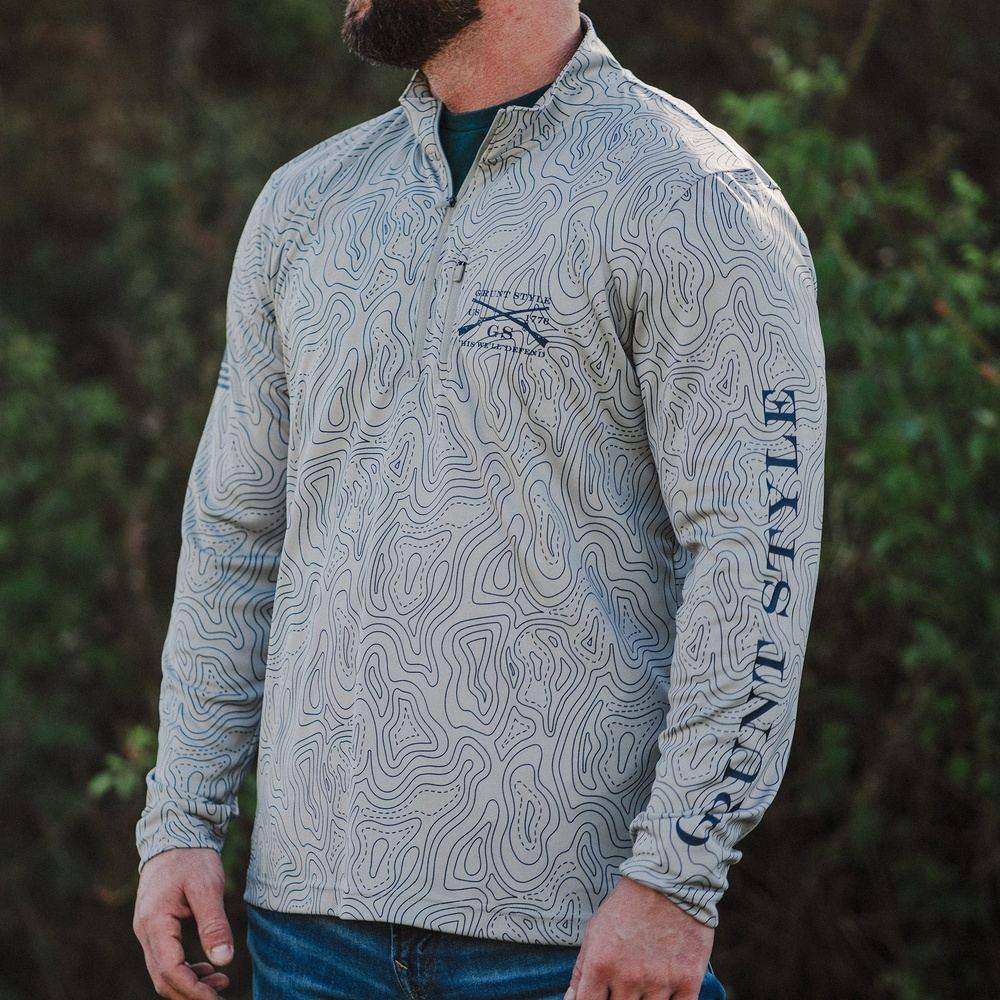 Overwatch 1/4 Zip Topography Pullover - Official Licensed Gaming Sweatshirt for Men & Women - Perfect for Cosplay, Gaming Events & Casual Wear