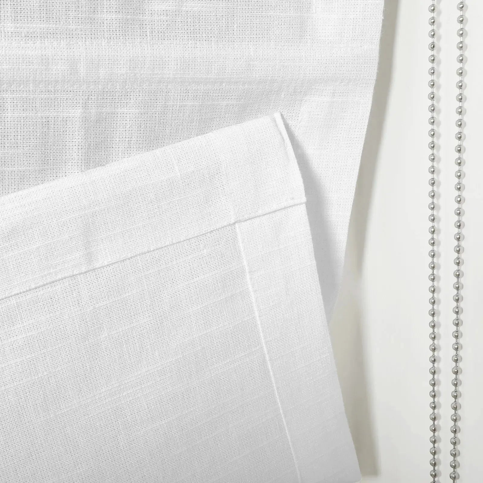 Jawara Linen Cotton Roman Shade with Cord Lift - Elegant Window Treatment for Living Room, Bedroom & Office
