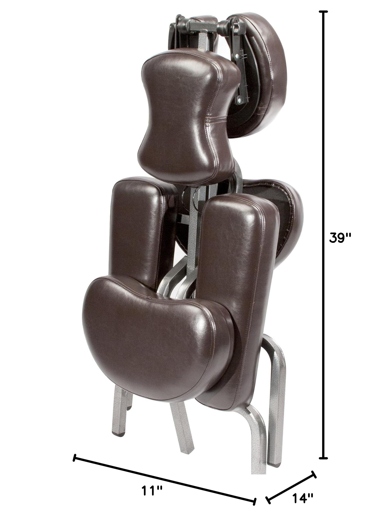 Adjustable Portable Folding Full Body Massage Chair with Heat - Master Massage Bedford Model, Coffee Brown, 11