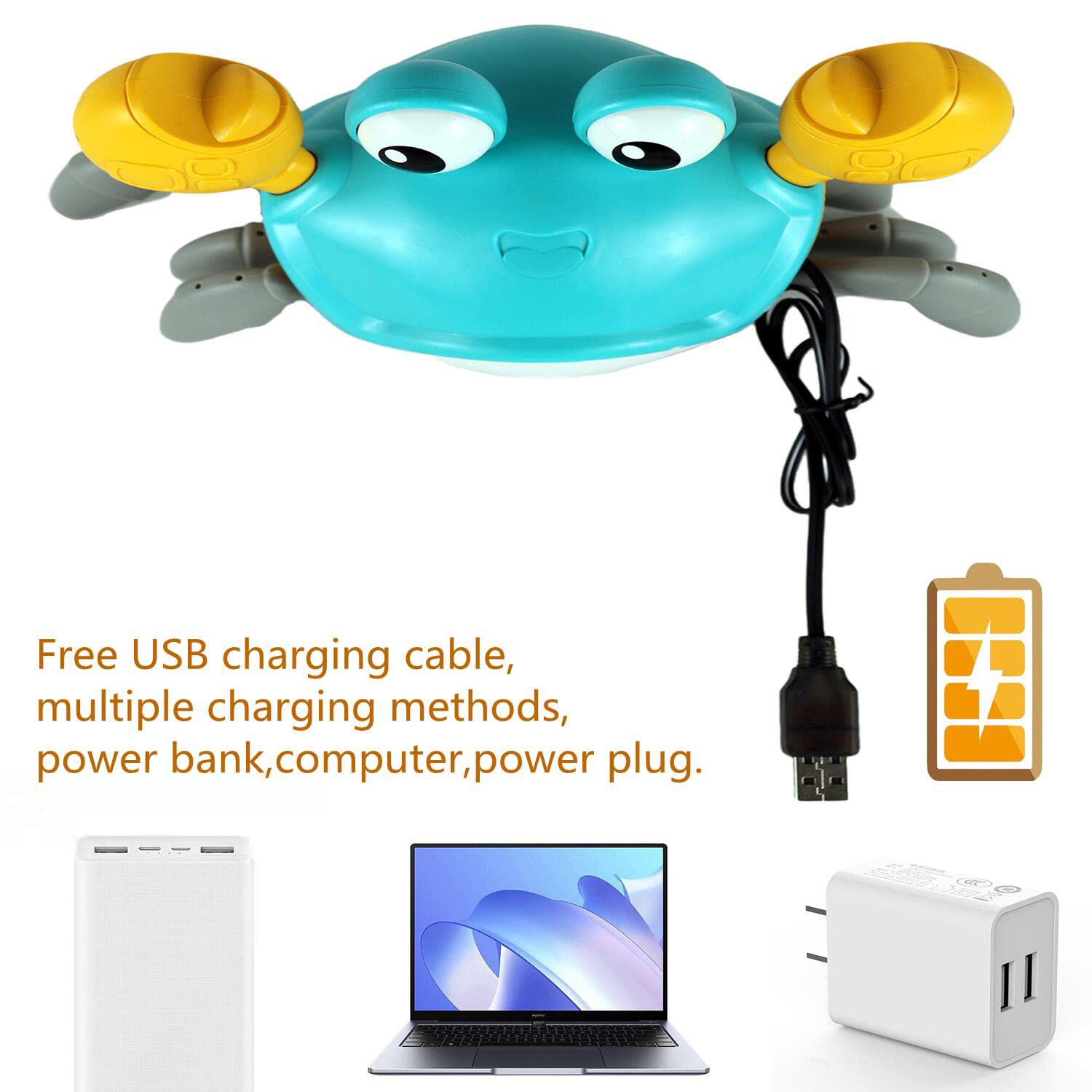 Interactive Crawling Crab Baby Toy - Sensory Learning Toy for Infants 3-12 Months | Tummy Time & Crawling Development | Toddler Gift for Boys & Girls | Encourages Early Movement & Motor Skills (Green) - Perfect for Playtime, Learning to Crawl, and First Birthday Gifts