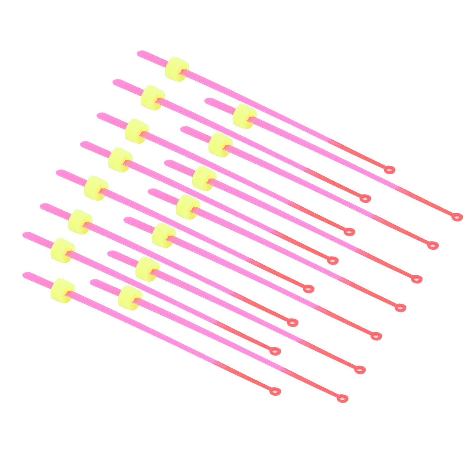 FASJ 15Pcs Rose Red Ice Fishing Rod Tips (12CM) - Durable Replacement Tips for Lake, Sea & Ice Fishing - Perfect Gift for Fishing Enthusiasts | Ideal for Winter Ice Fishing & Saltwater Angling