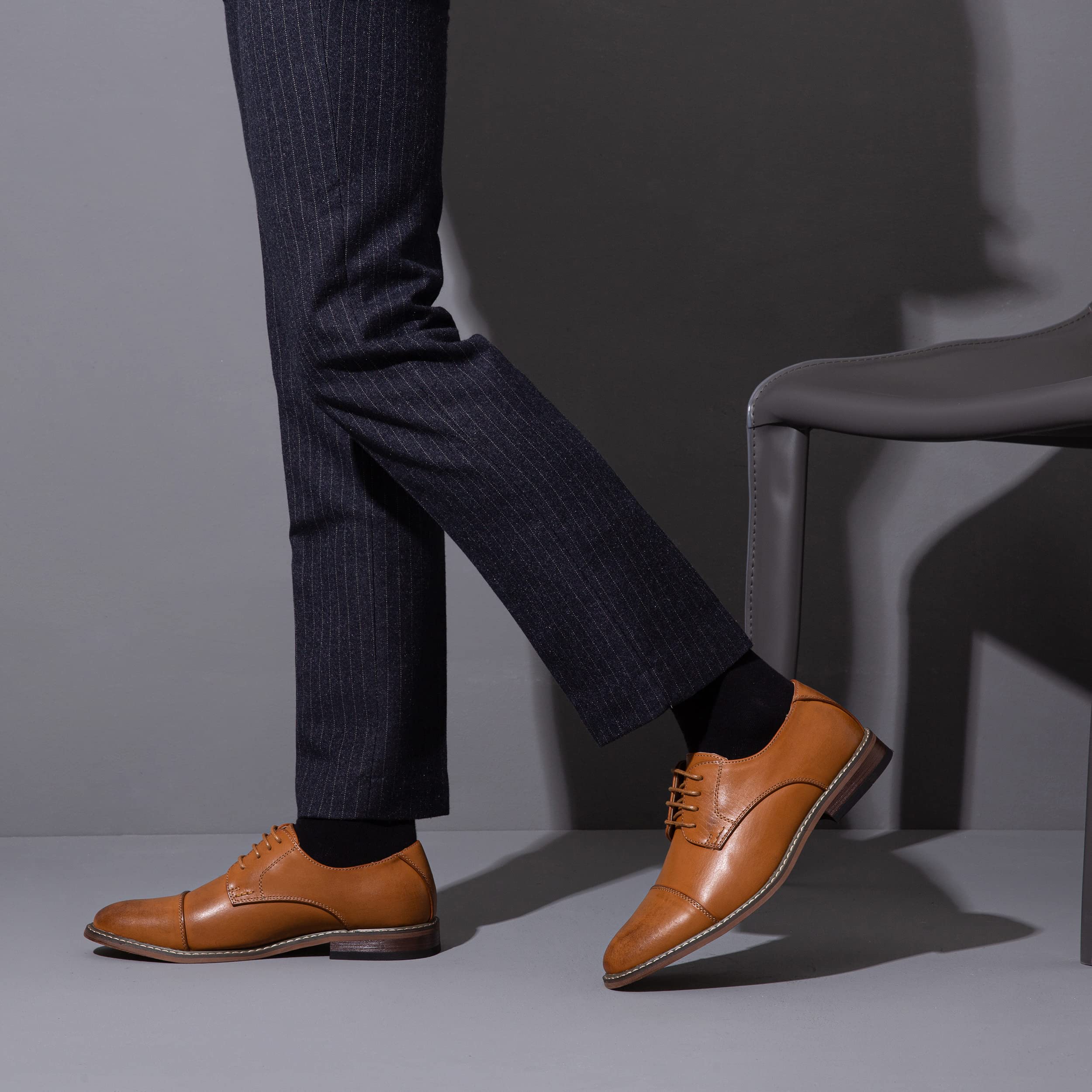 Vostey Men's Oxford Dress Shoes - Classic Business Formal Derby Shoes for Office, Wedding & Special Occasions