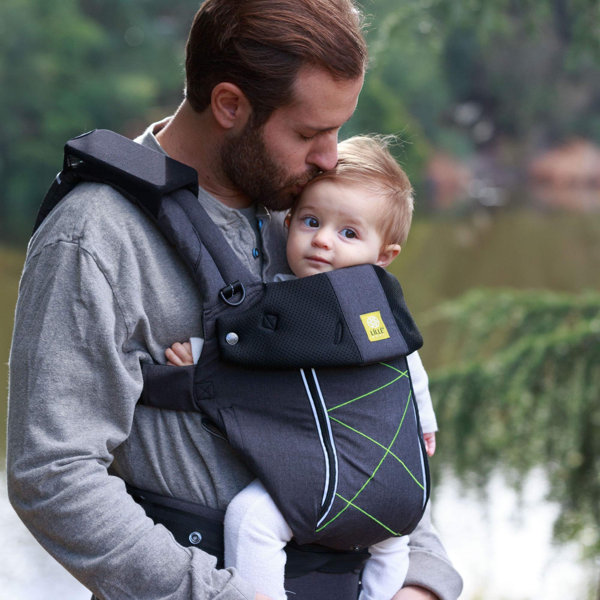 LÍLLÉbaby Pursuit All Seasons 6-in-1 Ergonomic Baby Carrier - Newborn to Toddler (7-45 lbs) with Lumbar Support & 360° Carrying Positions - Graphite Grey - Perfect for Hands-Free Parenting, Hiking, Shopping & Everyday Use