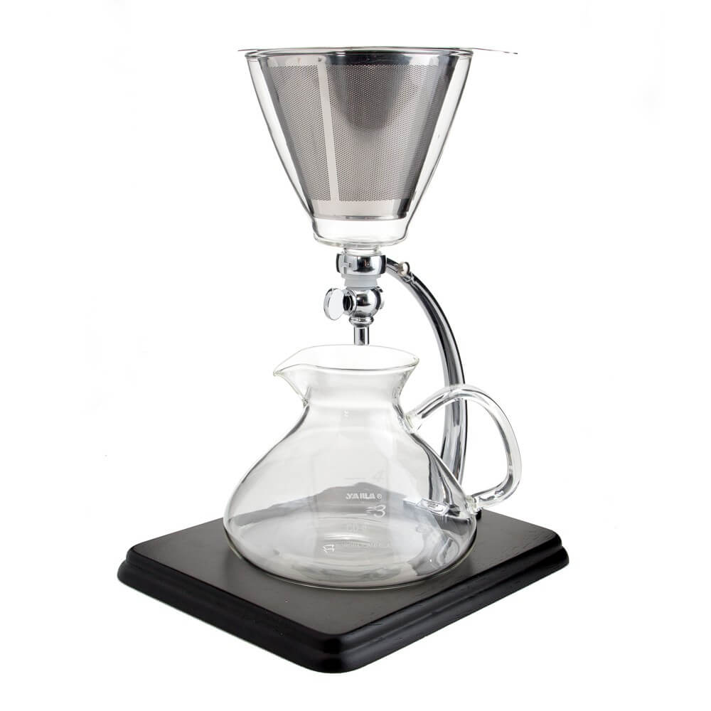 Yama Silverton Stainless Steel Pour Over Coffee Dripper - Perfect for Home Brewing, Camping & Office Use - Reusable Tea & Coffee Filter Cone for Specialty Brews