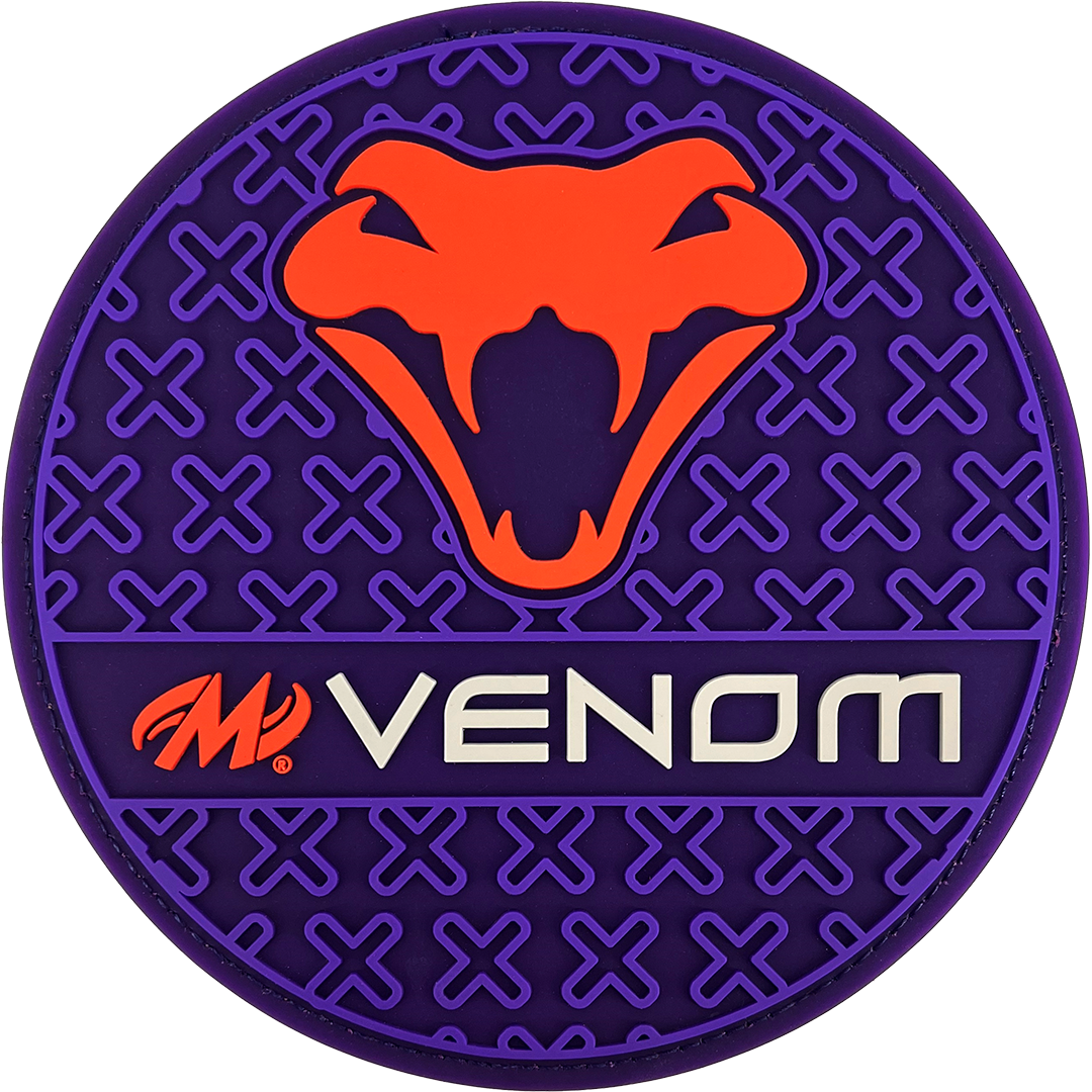 Motiv Grip Disk Shammy - Venom Purple & Orange Bowling Accessory for Enhanced Grip & Performance on the Lanes